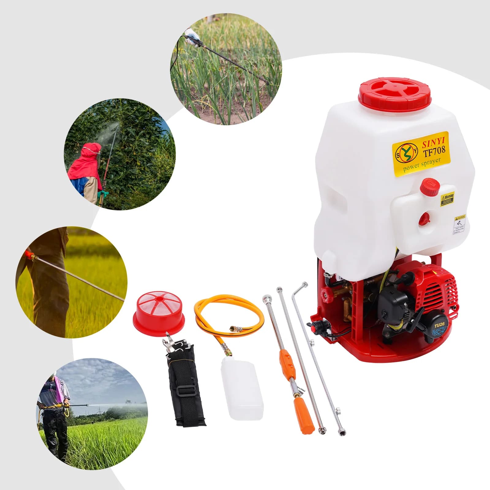 20 Liter Backpack Sprayer 700w 25,4cc Portable Sprayer High Pressure Pump Field Backpack Atomizer and Orchard