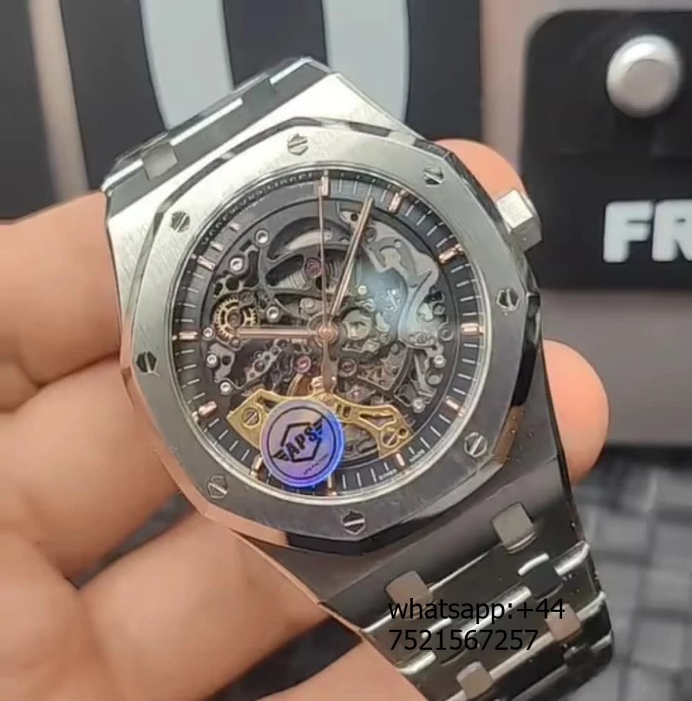 Custom APS Factory Double Cycloid Hollow Out 41mm 15407, Luxurious and Waterproof Stainless Steel 904L