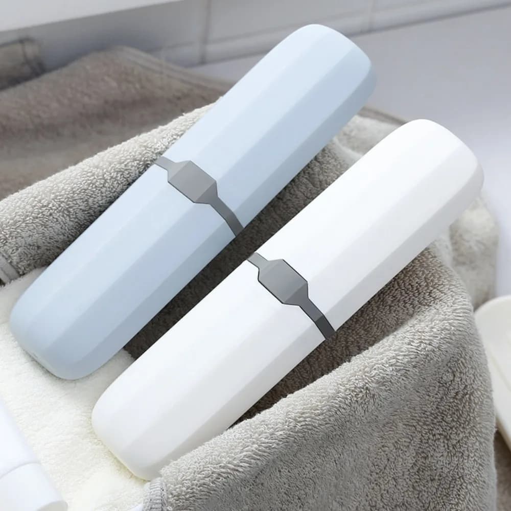 Custodia da viaggio portatile per portaspazzolino per campeggio Organizzatore da bagno all'aperto con accessori per scatole di immagazzinaggio dentifricio