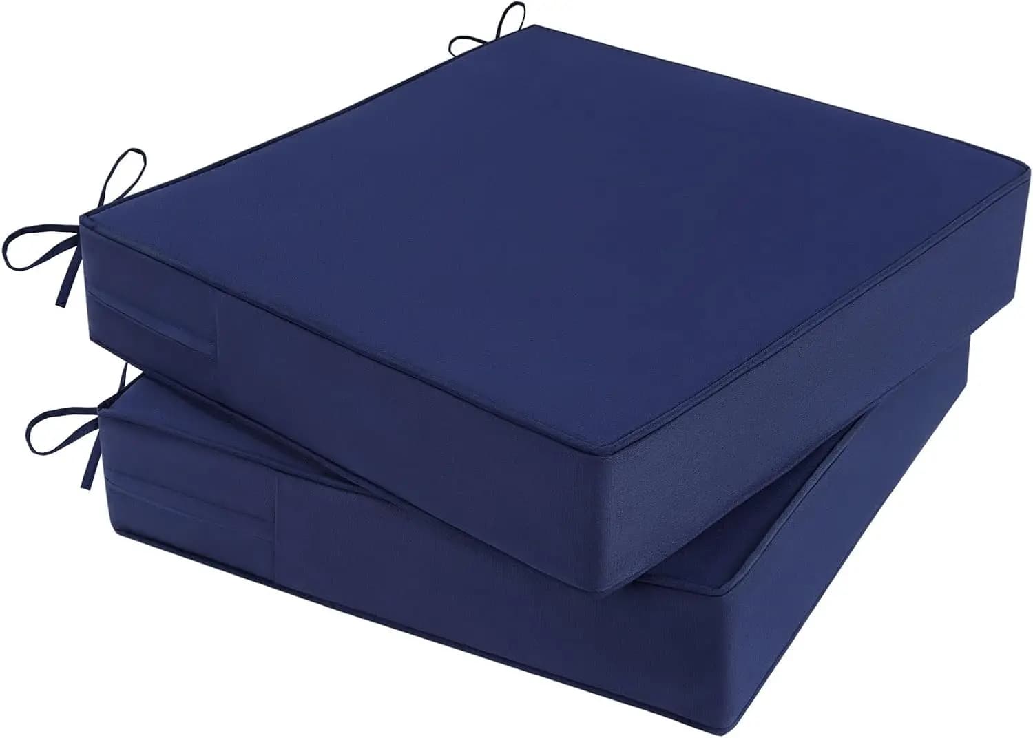 Waterproof Patio Chair Cushions 24x24x4 Set of 2 with Ties & Handle