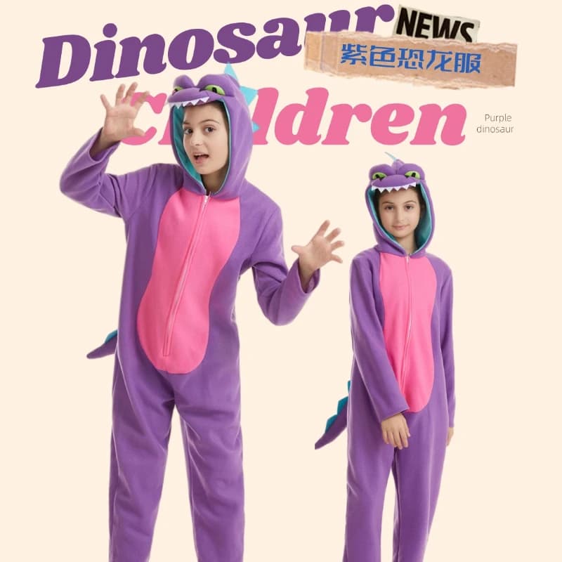 Halloween Dinosaur Costume Onesie Cosplay Pajamas for Christmas Carnival Party Dress Up Danganronpa Cosplay