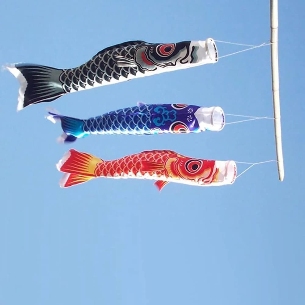40/70/100CM Kite Yard Decor Outdoor Carp Flag Hanging Decorations Windsock Wind Chimes