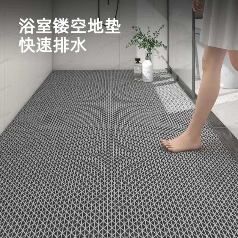 Tappetino da Bagno Antiscivolo in PVC 90*150cm, Tappetino Drenante per Bagno e Cucina, Tappetino Anticaduta per Anziani