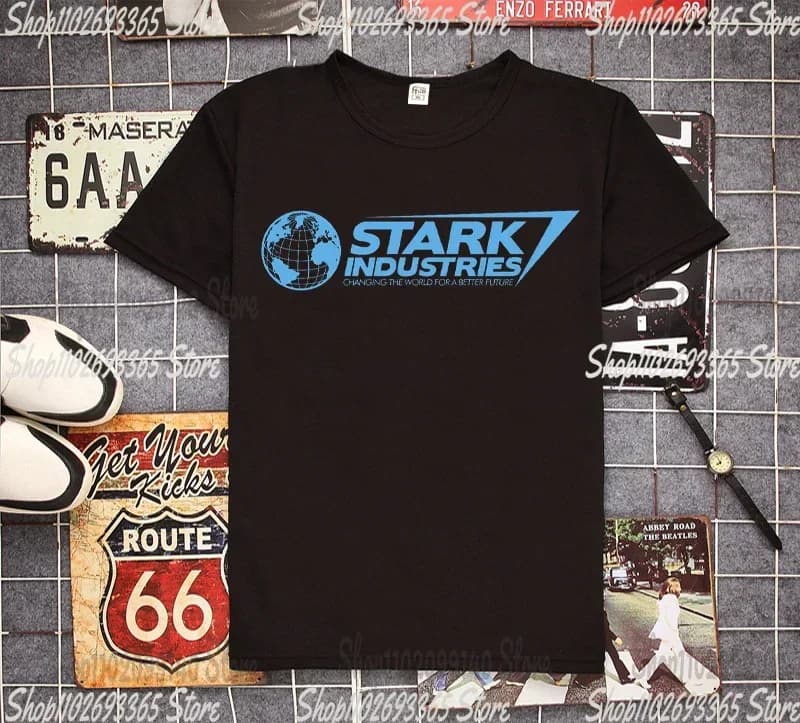 Stark Industries Mens T Shirt men's tshirt summer fashion top tees Cool Casual pride t shirt men Unisex