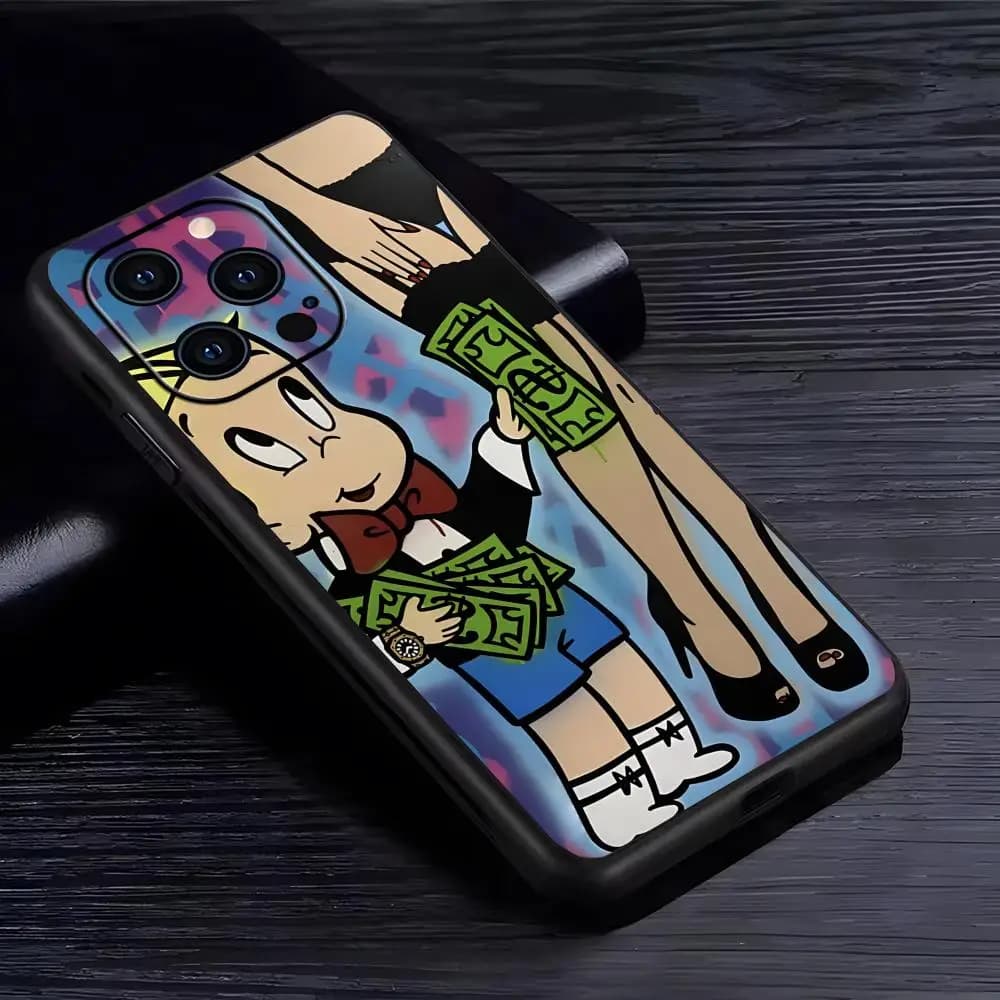 Phone Case Soft black Shockproof Cover Richie Rich For iPhone17 16 16e 15 14 13 12Plus Mini Pro Max