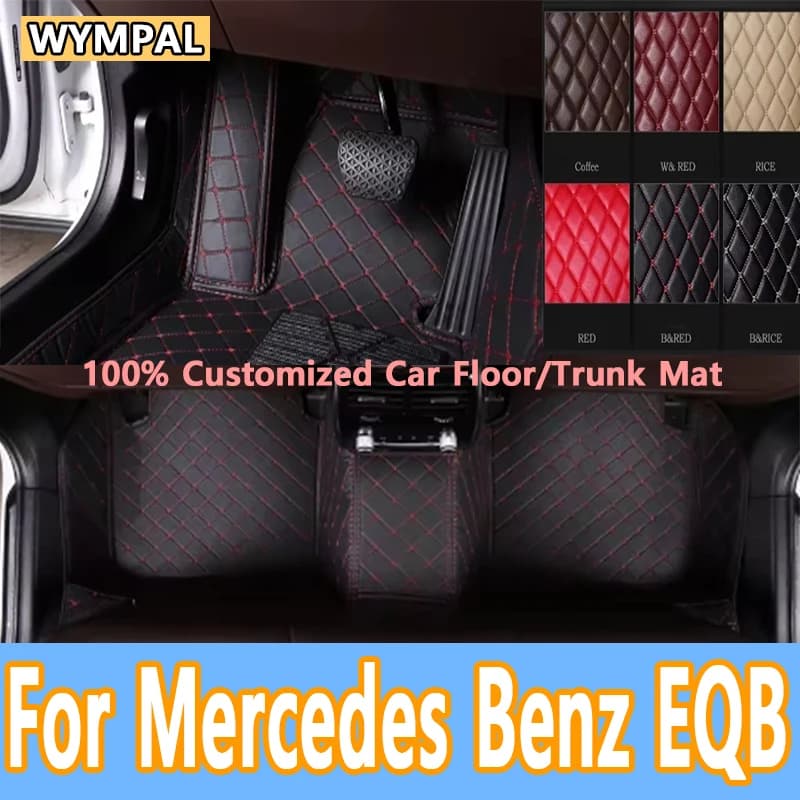 Tappetini per auto di lusso per Mercedes Benz EQB 2022 Tappetini per auto personalizzati Copri tappeti per automobili Accessori interni