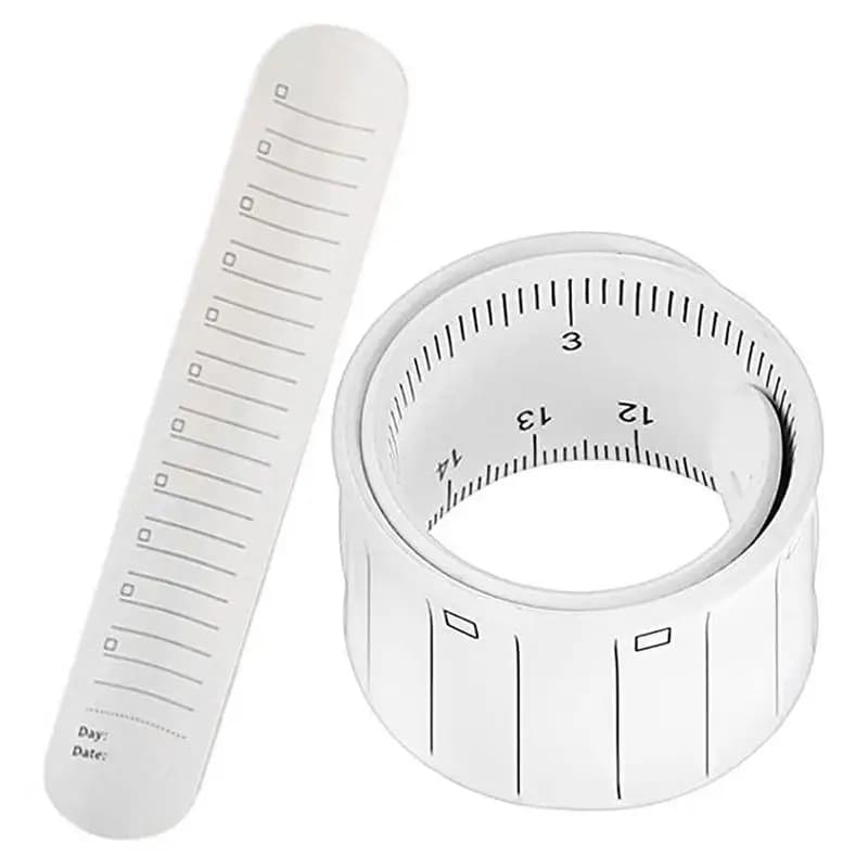 Blocco note indossabile Cinturino da polso in silicone Bracciale promemoria riutilizzabile Impermeabile per cose da fare Stap e righello cancellabili per pianificazione