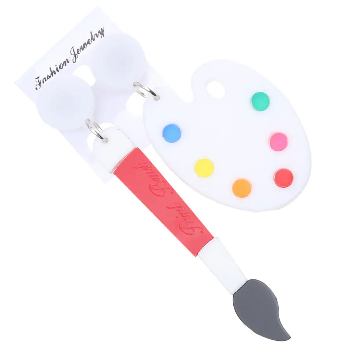 1Pair Pigment Pen Earrings Art Youth Style Creative Paint Brush Earbob for Women Party Engagement Gift Fashion Accessory