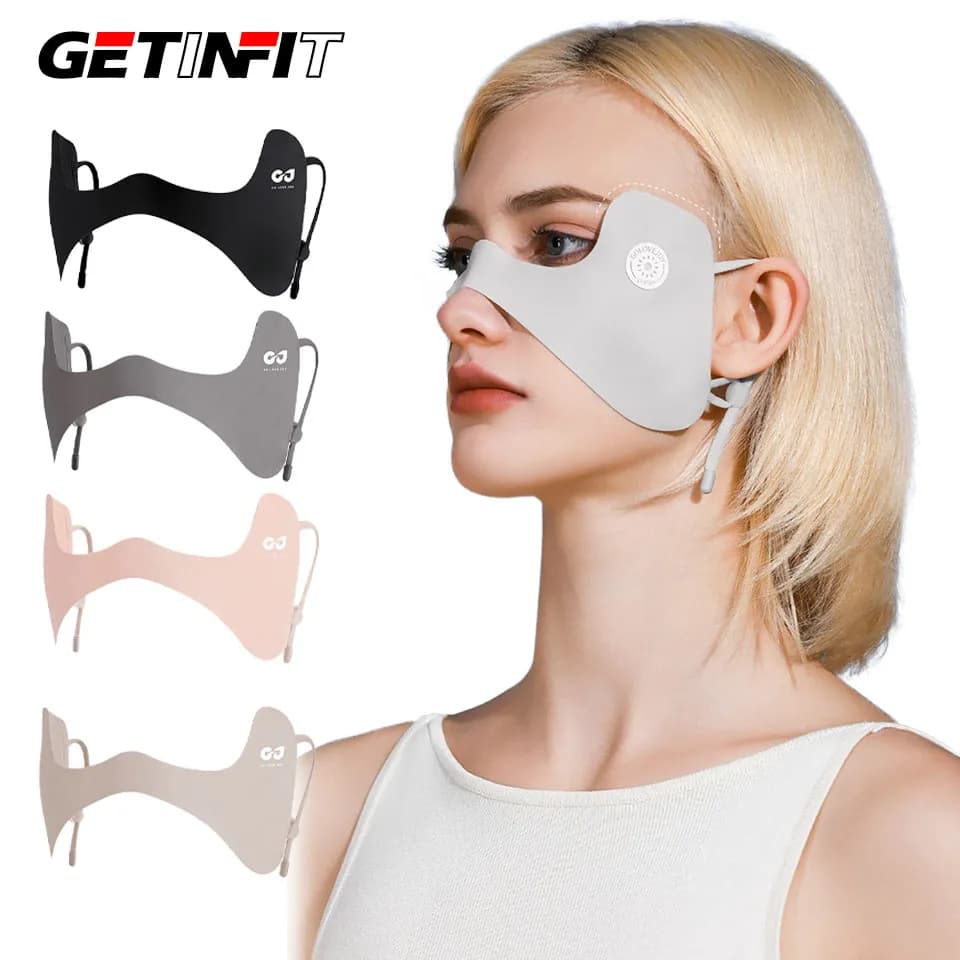 Maschera Protettiva Solare Anti-UV, Protezione Occhi, Anti-invecchiamento, Assorbente, Traspirante, Ombreggiante, in Seta Ghiaccio, Tridimensionale per il Contorno Occhi
