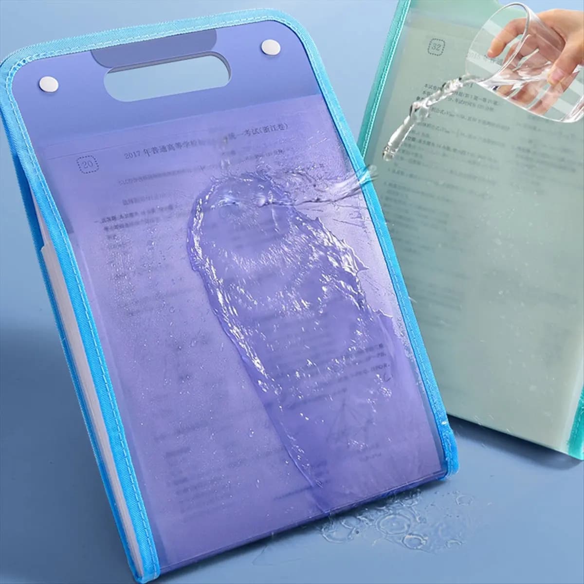 OK 4 cartelle portadocumenti A4, organizer verticale per documenti A4 con maniglia e 13 tasche portatili per studenti, aziende
