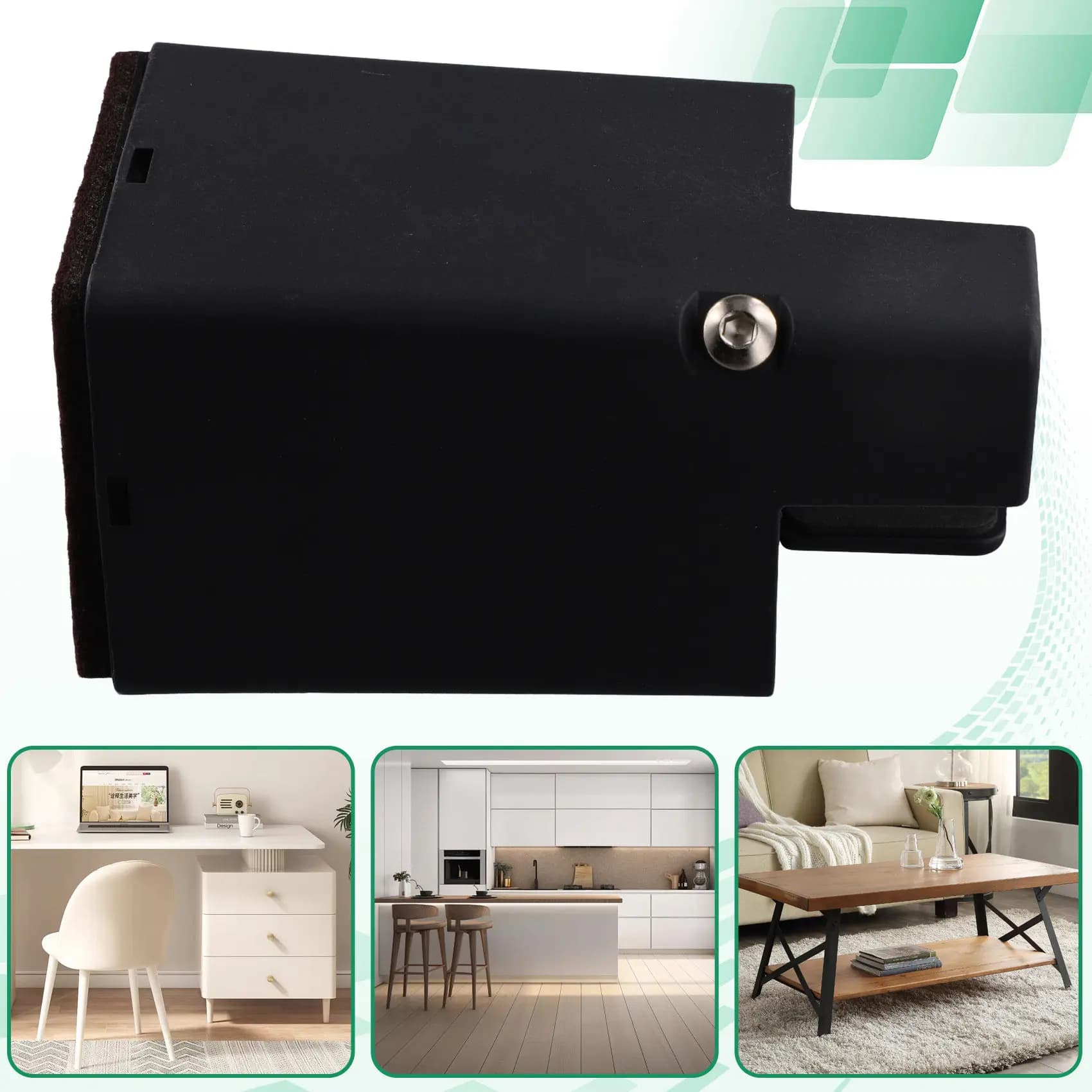 ABJO-Adjustable Furniture Heightening Pad, Bed Heightening Leg Pad, Widened Table Leg Pad [Suitable For 30-60Mm]