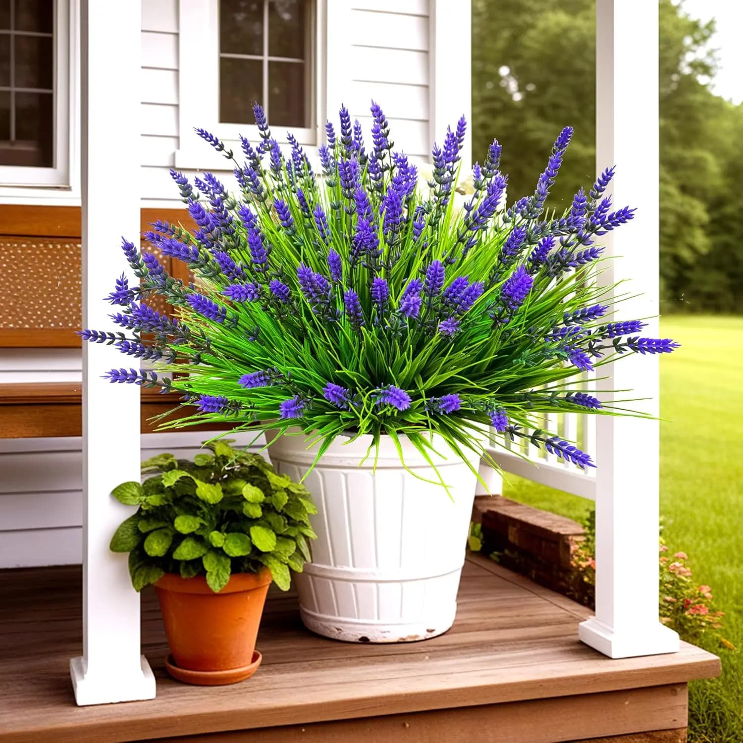 Artificial Plants Plastic Flower Fake Lavender Wedding Wreath Bridal Bouquet Holidays Decorations Vase Home Ourdoor Garden Craft