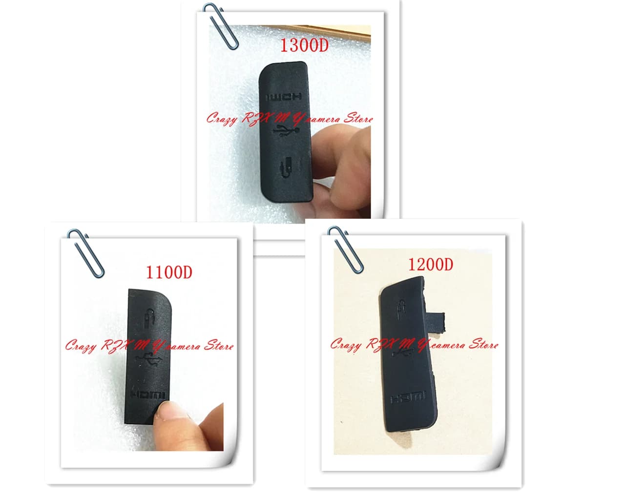 COPIA Per Canon 1100D 1200D 1300D EOS REBEL T3 T5 T6 KISS X50 X70 X80 HDMI-compatibile MIC Cap Interfaccia Copertura USB Coperchio In Gomma Porta