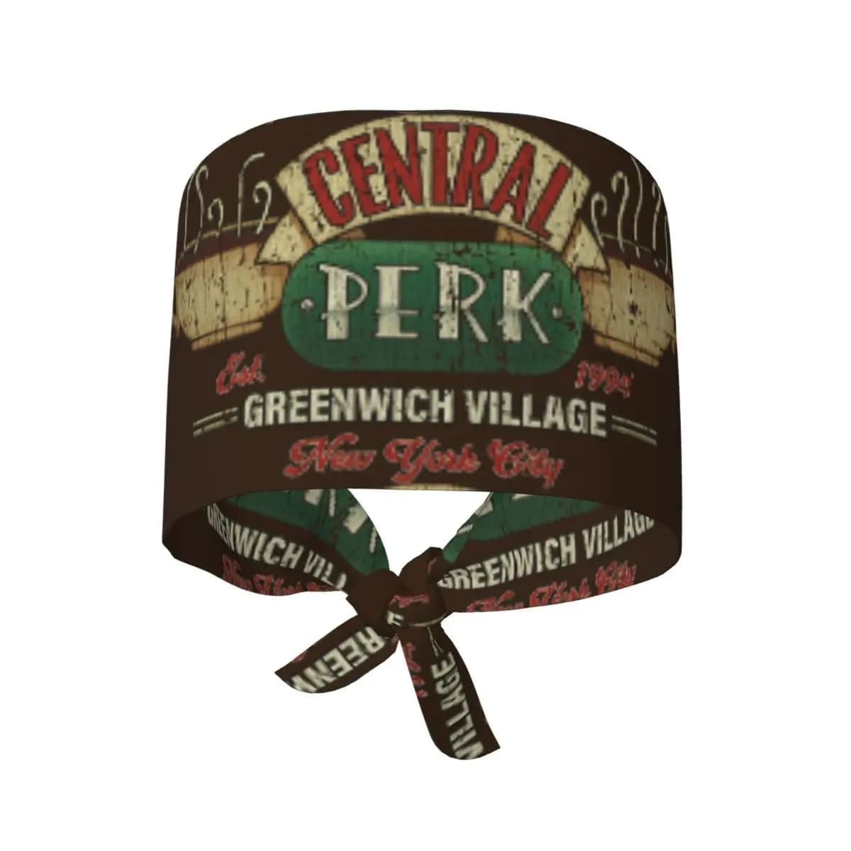 Central Perk Friends Logo Scrub Hat Doctor Working Surgical Cap Men Women Adjustable Nursing Caps for Dentist