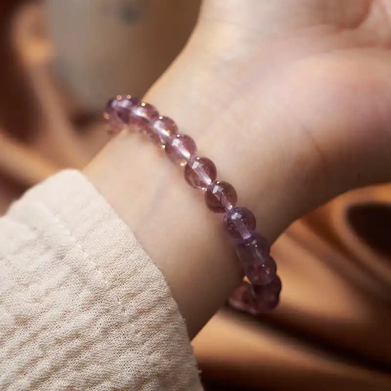 Shanxi Wutai Stesso stile leggero lusso elegante ametista cerchio semplice fidanzate braccialetto di giada viola