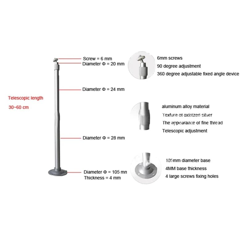 Supporto per proiettore Staffa da soffitto per proiettore universale Supporto da parete per DLP Mini Beamer YG300 J15LED Projetor 60CM-A86Z