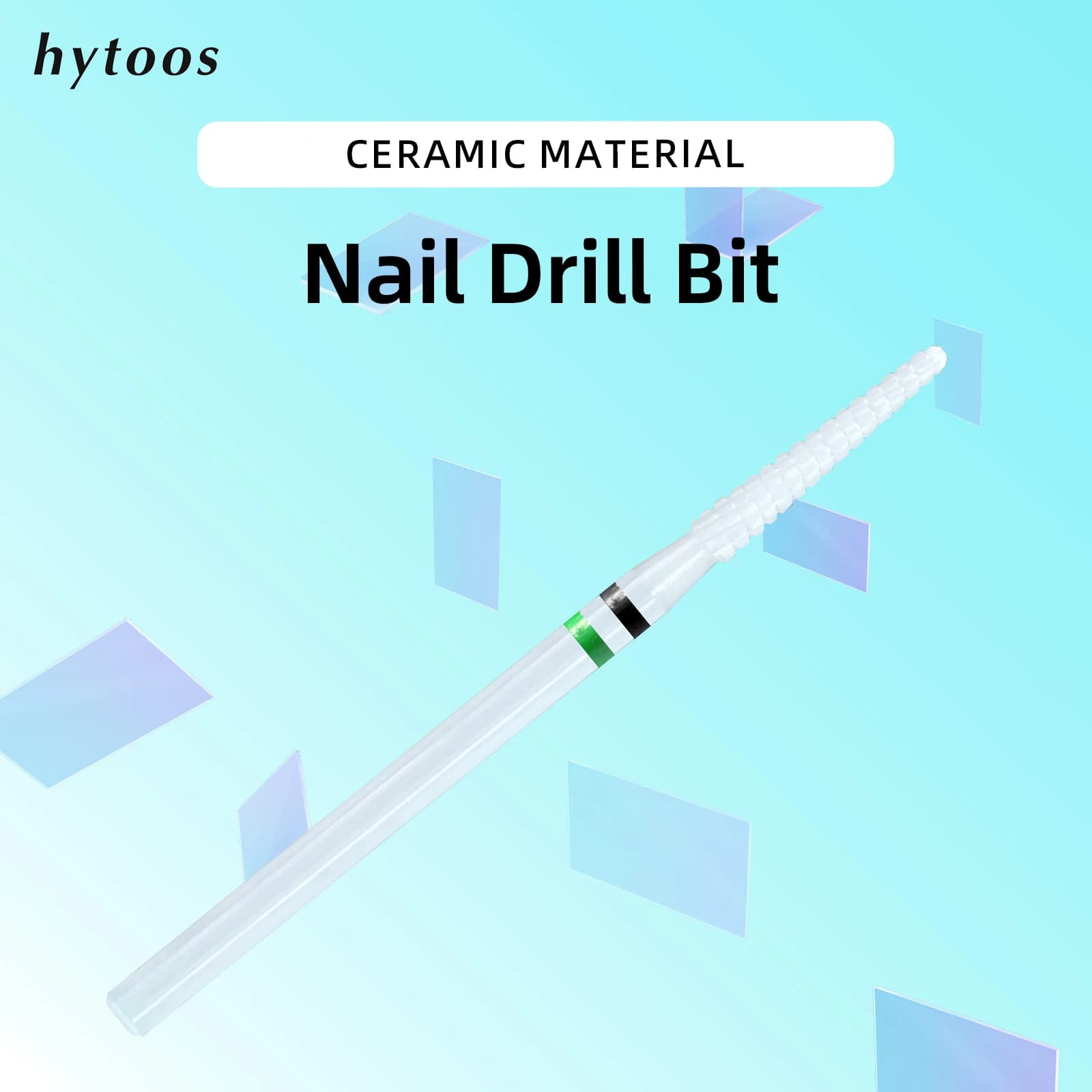 HYTOOS Cone Cuticle Cleaner White Ceramic Nail Drill Bits for Dead Skin Clean NailPrep Tool Drill Bits for Manicure Technicians