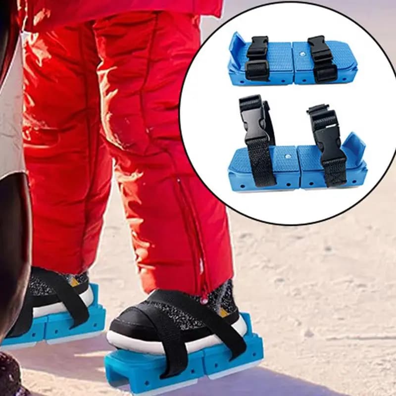 Adjustable Ice Skates For Kids Kid's Ice Skating Shoes With Strap Unique Binding Structure Double Runner Ice Skates For 2 To 5