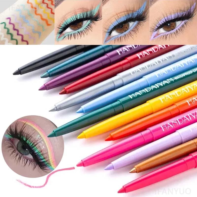 Eyeliner opaco in 20 colori, eyeliner in gel a lunga durata, resistente all'acqua, facile da usare, eyeliner rotante, eyeliner colorato, strumenti per il trucco degli occhi