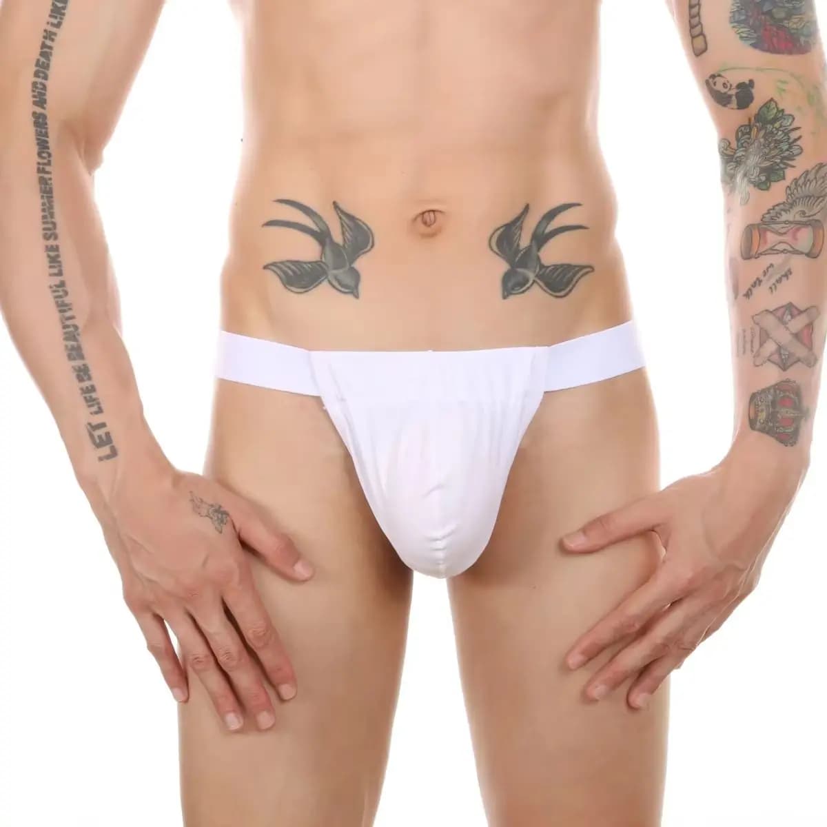 Men Sexy Thongs Low-Rise Cotton Underwear Breathable Bulge Pouch Mini Thongs G-Strings Backless Panties Exotic Lingerie
