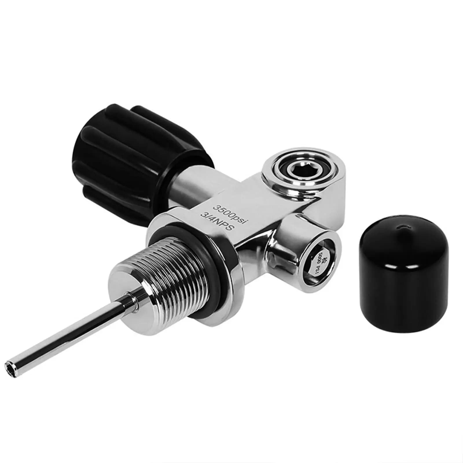 Scuba Cylinder Valve 3500psi Thread 3/4NPS Heavy Duty Metal Adapter for Diving Kit 0 5l with Pump Snorkeling