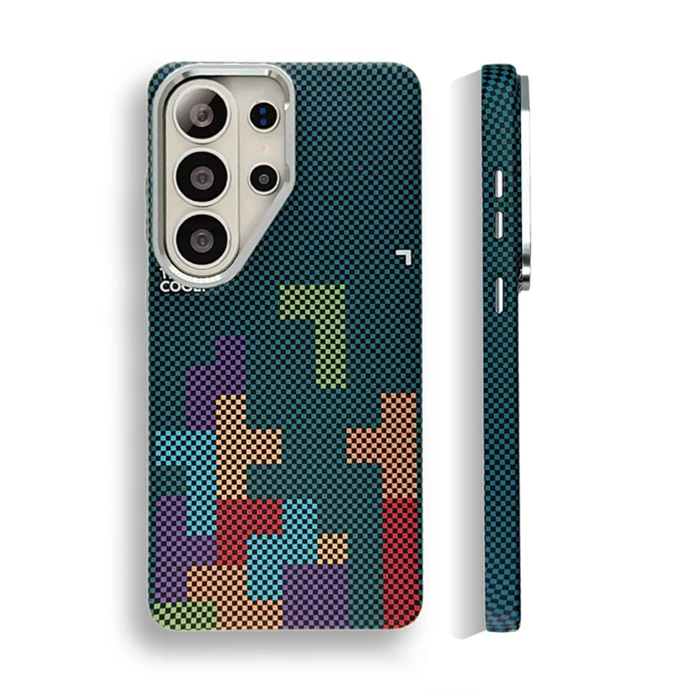Colored Carbon Fiber Magnetic Case for Samsung S26 S25 S24 S23 Ultra, Compatible with Wireless MagSafe Charging, Opaca Cover
