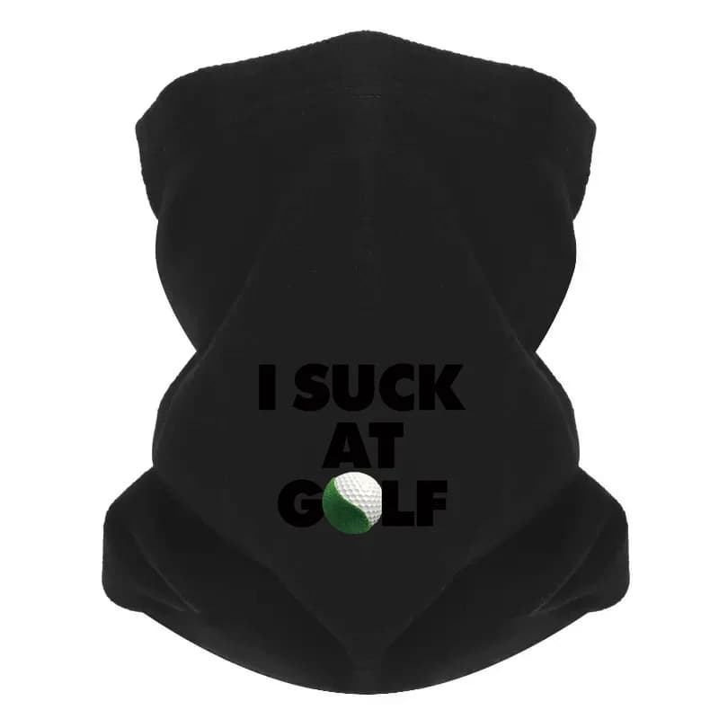 Pallina da golf erba sfondo nero Uomo Sciarpa da esterno Maschera Ghetta per il collo Cappello Berretto da donna Copricapo Antivento Mantieni caldo l'inverno Multifunzione