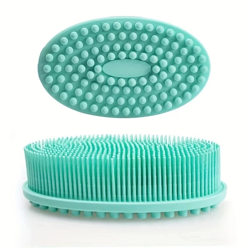 Silicone Bath And Shampoo Brush Body Scrubber For Shower Exfoliating Body Brush Premium Silicone Loofah Head Scrubber Tool