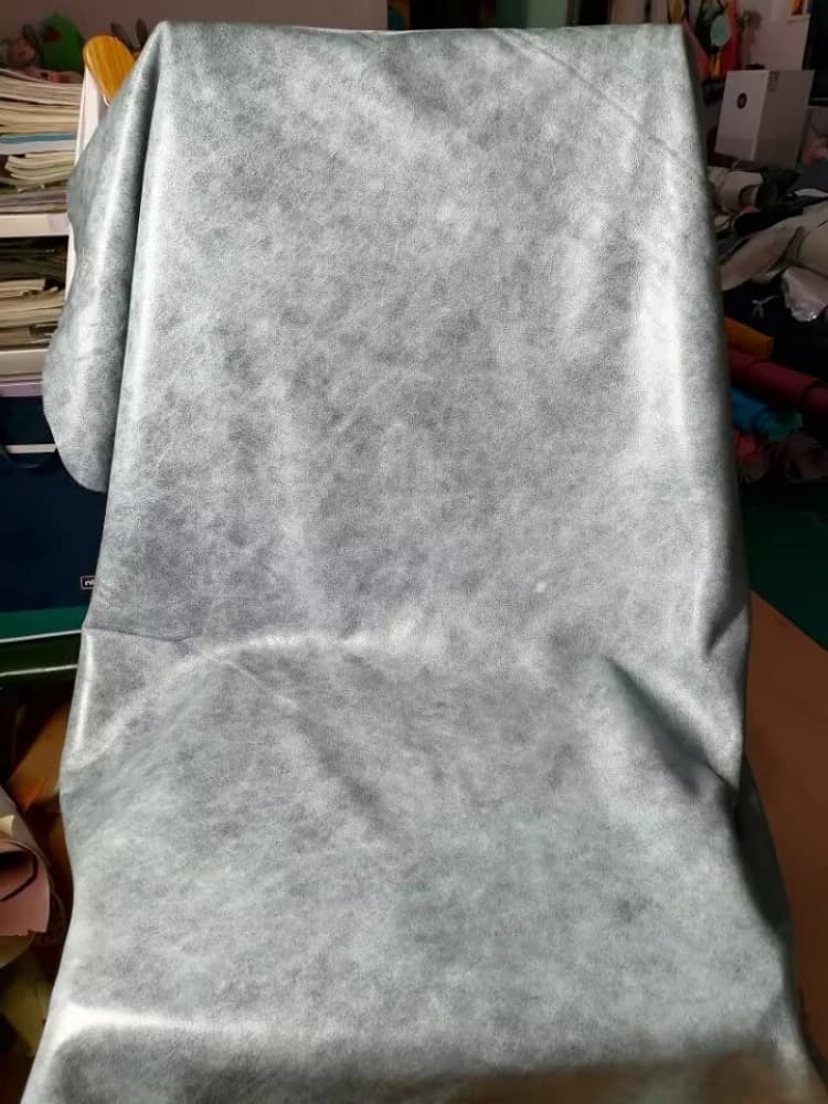 1.2mm Grey Oil-Wax Cowhide. Top-Grain Leather. Genuine Leather Fabric.Handmade DIY For Sofa Repair.Card Case. Full Sheet Cutting