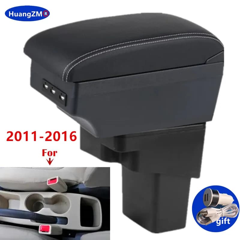 For Hyundai SOLARIS Armrest Box For Hyundai Accent RB Solaris Verna Car Armrest Storage Box 2011-2016 Retrofit Car Accessories