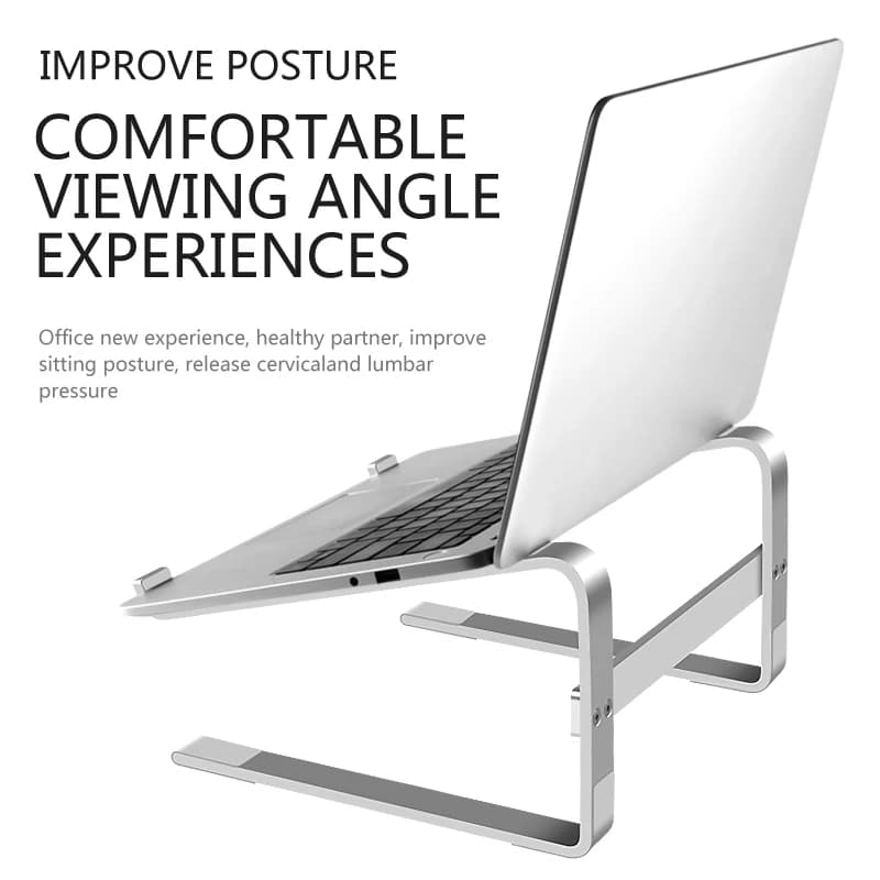 Staffa per laptop in lega di alluminio Altezza desktop che aumenta il dissipatore di calore Sollevamento per MacBook Base universale Supporto per laptop rimovibile