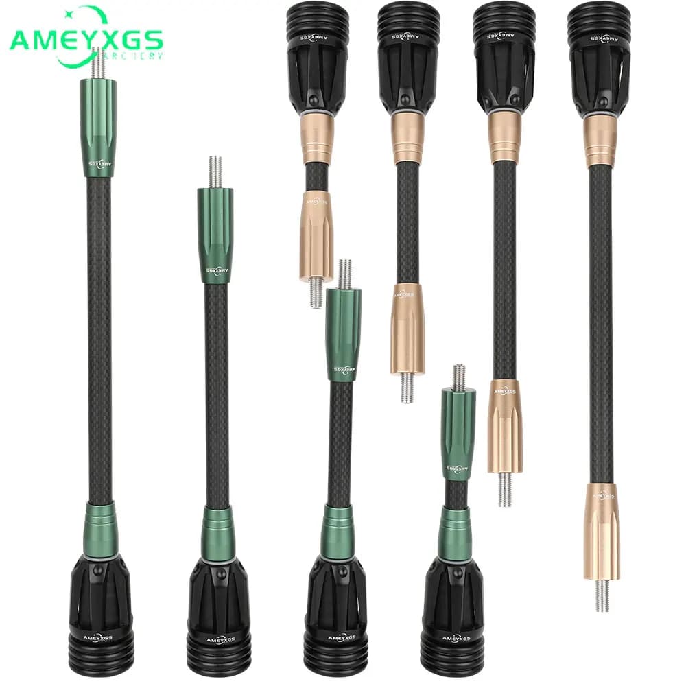 Tiro con l'arco 3k Asta di carbonio + Asta di equilibrio in lega Stabilizzatore per arco durevole 6/810/12 pollici staccabile per accessori per l'allenamento di caccia con l'arco