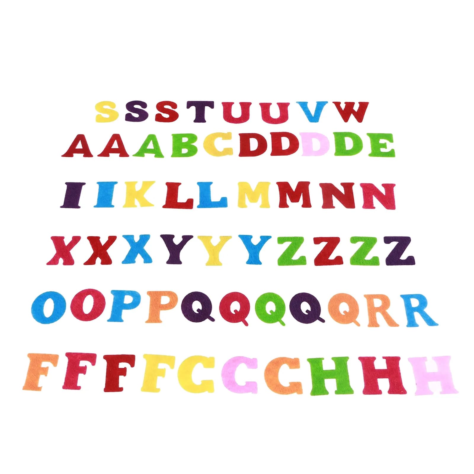 50 Pezzi Lettere Alfabeto in Feltro ABC, Kit Artigianale Misto con Lettere Maiuscole per Scrapbooking, Fiocchi per Capelli, Decorazioni Floreali, Progetti Fai-da-te Riutilizzabili da Cucire e Incollare