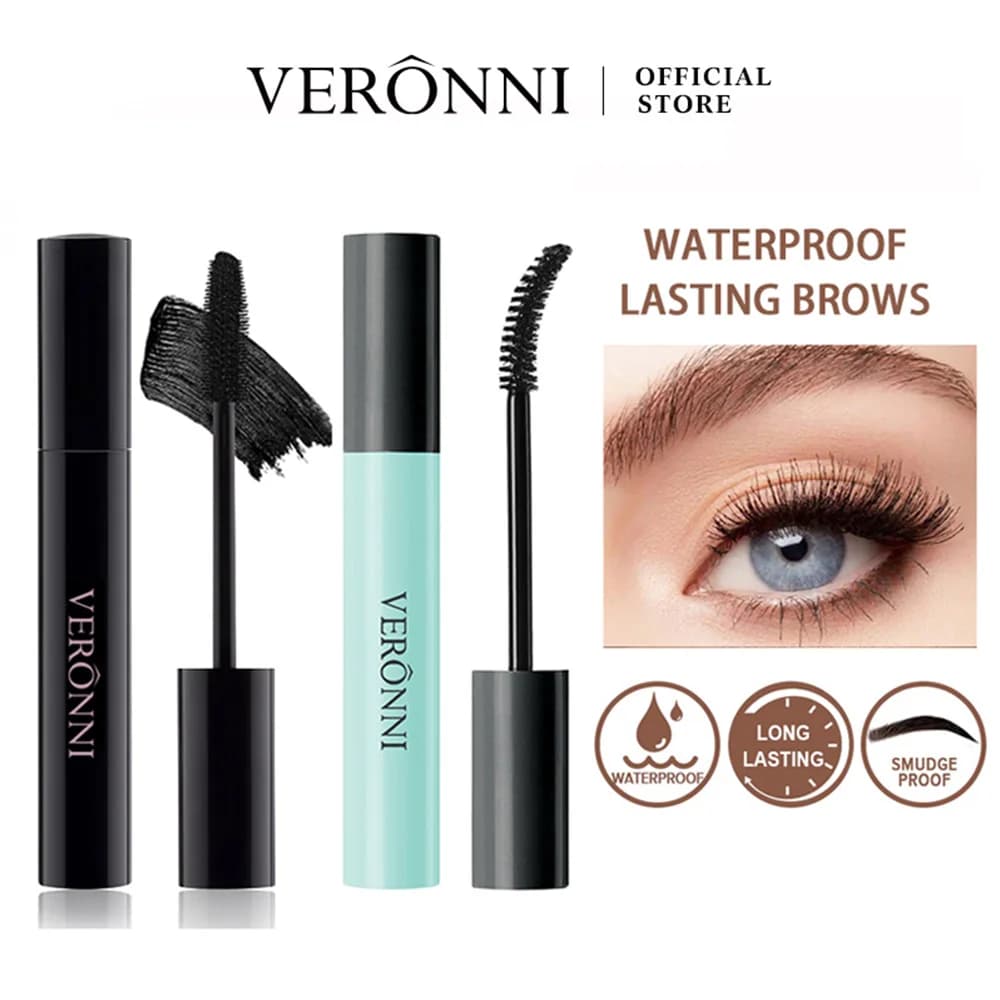 VERONNI 3D Waterproof Mascara No agglomerante facile da applicare e Mascara voluminoso a prova di sbavature cosmetici per il trucco degli occhi a lunga durata