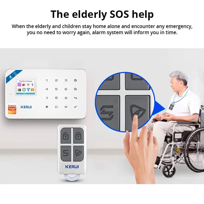 KERUI W184 4G WIFI GSM Allarme Sistema di Allarme di Sicurezza Kit Wireless Home Tuya Smart APP Controllo Sensore di Movimento Antifurto Supporto Alexa