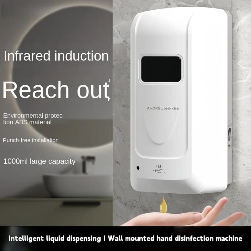 Macchina per la disinfezione delle mani con rilevamento automatico a parete senza contatto, dispenser di disinfettante per le mani per uso domestico, hotel e bagno