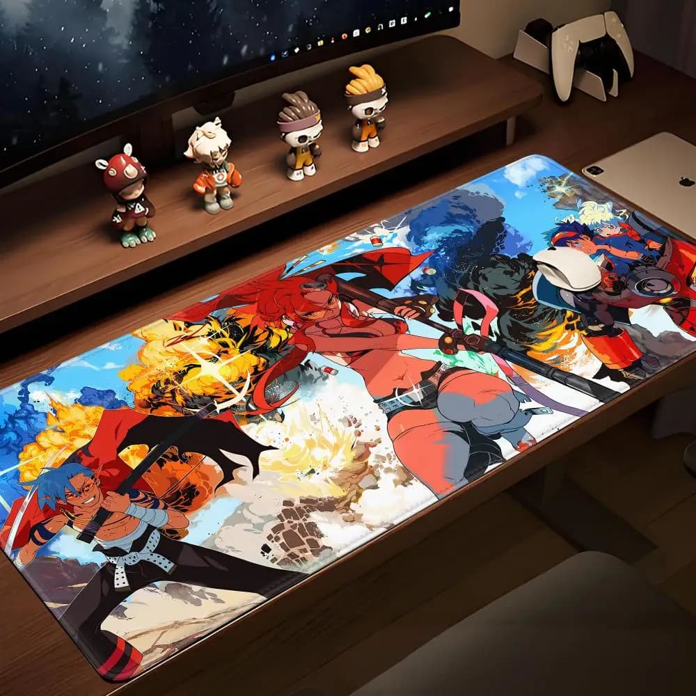 Gurren L-Lagann Mouse Pad Large Gaming Accessories Mouse Mat Keyboard Mat Desk Pad XXL Computer HYBXAXC PC Gamer Laptop Mausepad