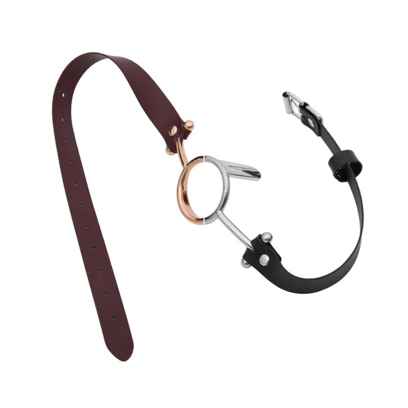 Tappo per bocca con spatola ad anello in metallo con ciuccio in PVC, puzzle, giocattoli sessuali per adulti per coppie e donne