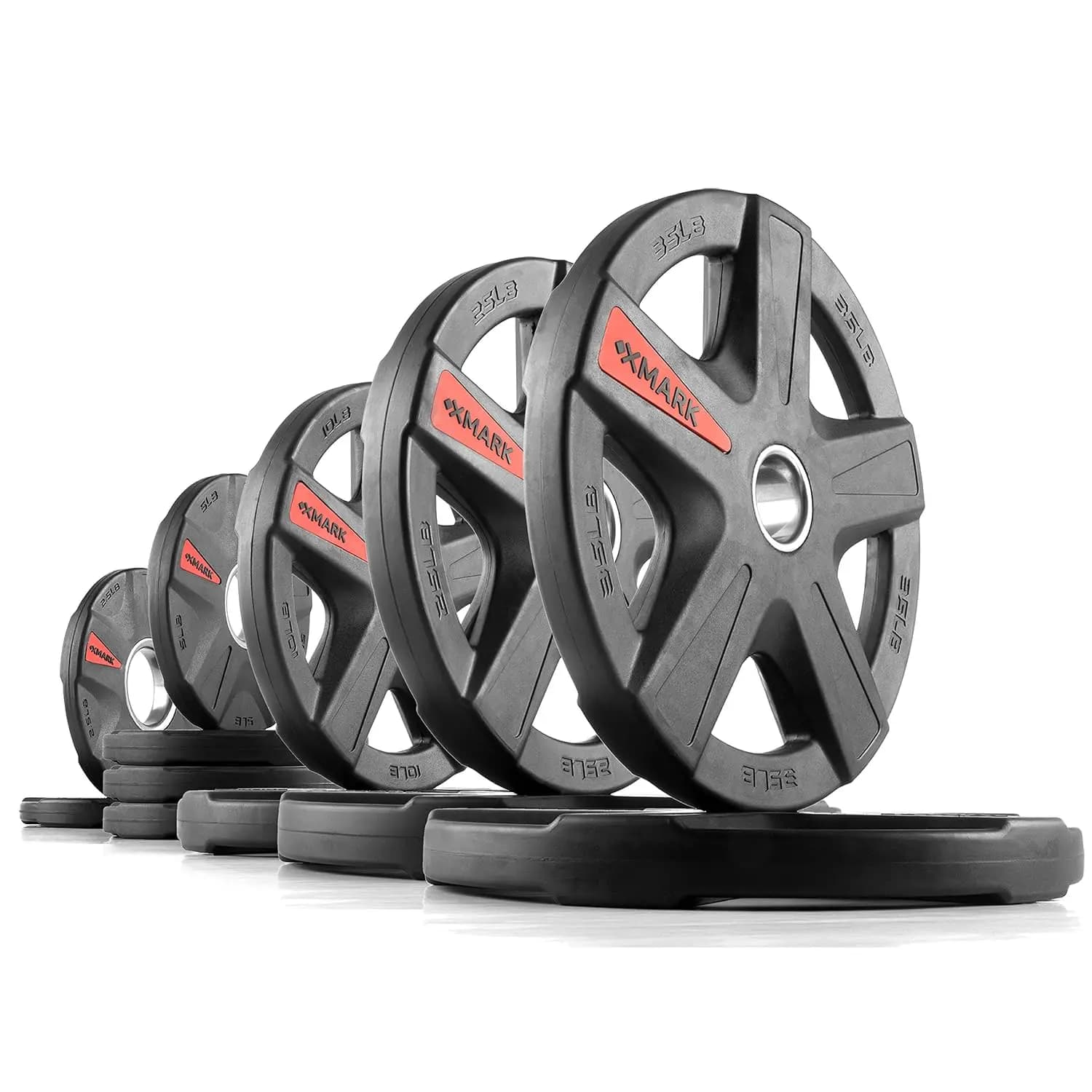 Rubber Coated Olympic Weight Plates Set for Home Gym Weightlifting & Strength Training, Customized