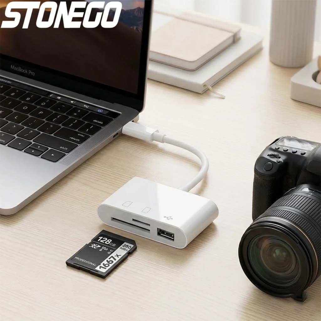 Lettore di Schede SD TF 3in1 Adattatore OTG USB 2.0 3.0 per MacBook Pro Laptop PC Fotocamera Telefoni Cellulari