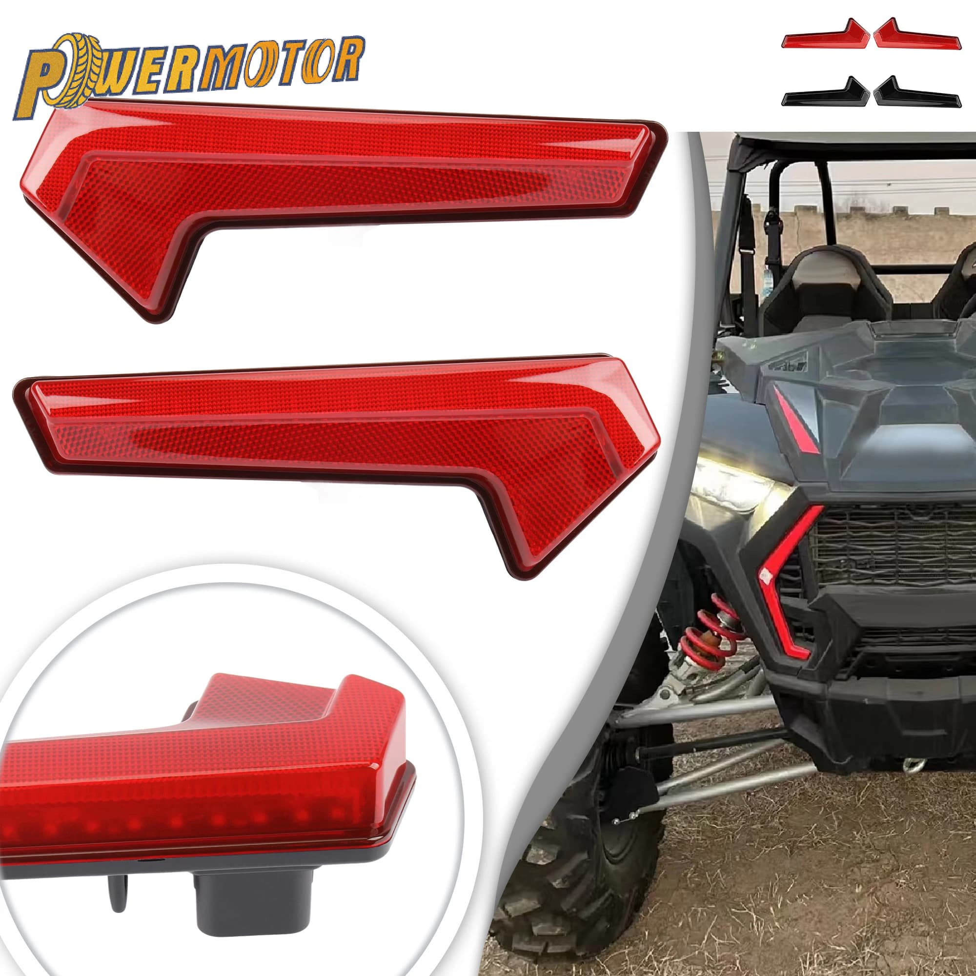 Luce Posteriore per ATV UTV Polaris, Luce Freno Posteriore per RZR XP Turbo EPS RZR XP 4 Turbo Sportsman XP 1000 S 2021, Luce LED per Moto Fuoristrada