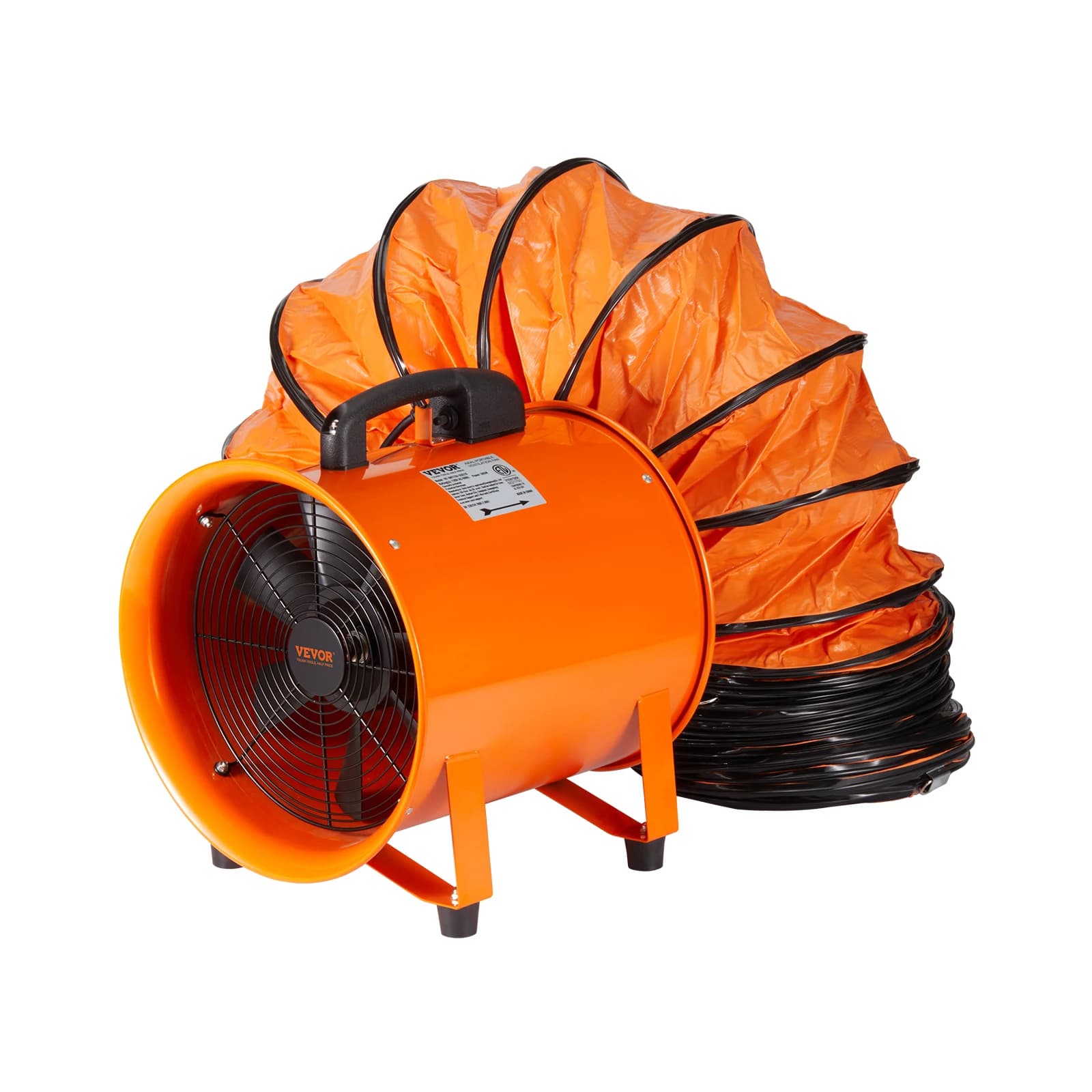VEVOR 8 Inch Exhaust Fan Industrial Blower with Flexible Pipe For PVC Led 10M/5M Portable 145W Extractor Fan For Home