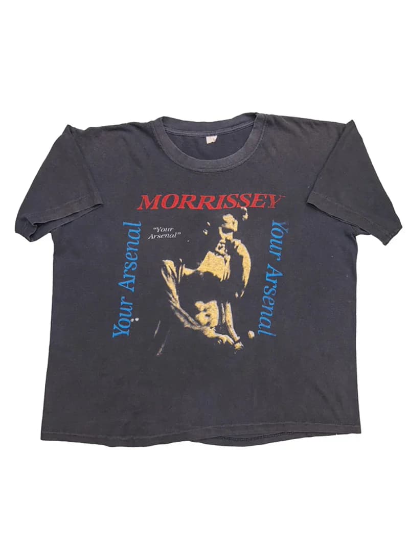 Morrissey Your Arsenal Alternative Rock High Street American Short Sleeve Men Direct Spray T-Shirt Breathable Cotton Summer F...