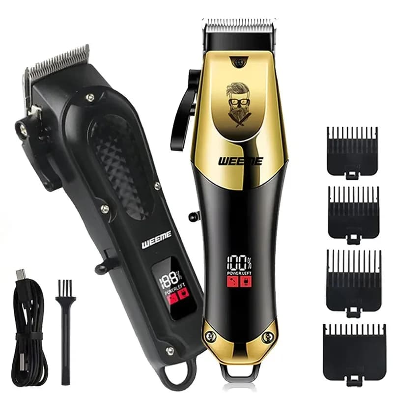 T9 Cordless Beard Trimmer Hair Clipper for Men 4 Combs Brush USB C Wire Precision Trim Detailer Shaver Everyday Grooming Tool