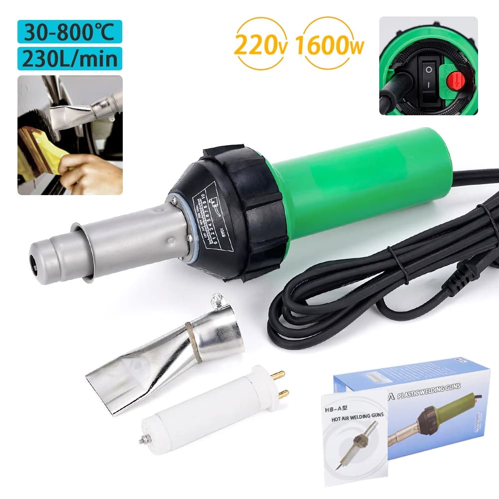 Plastic Welding Machine Used For PP PVC Bumper 1600W 220V Plastic Welding Gun Hot Air Blower Heat Torch Welder Nozzle
