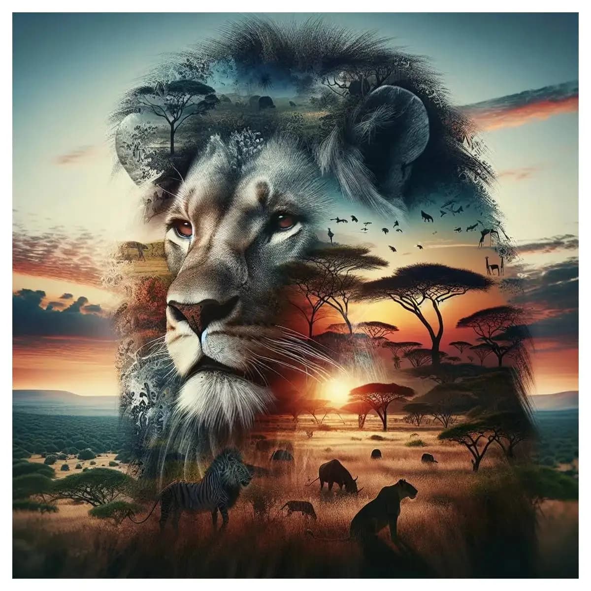 The Lion of the Desert cross stitch Kit diy 11CT/14CT Embroidery embroidery and creativity DIY crafting supplies