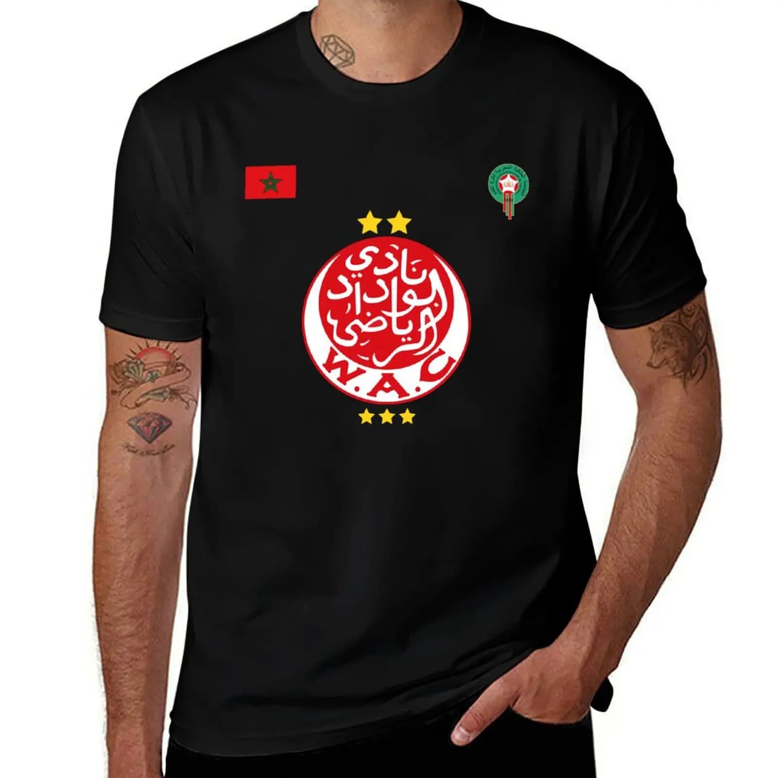Marocco Wydad Wac Jersey Wac Lover t-shirt ad asciugatura rapida ragazzi animal print camicie graphic tee men