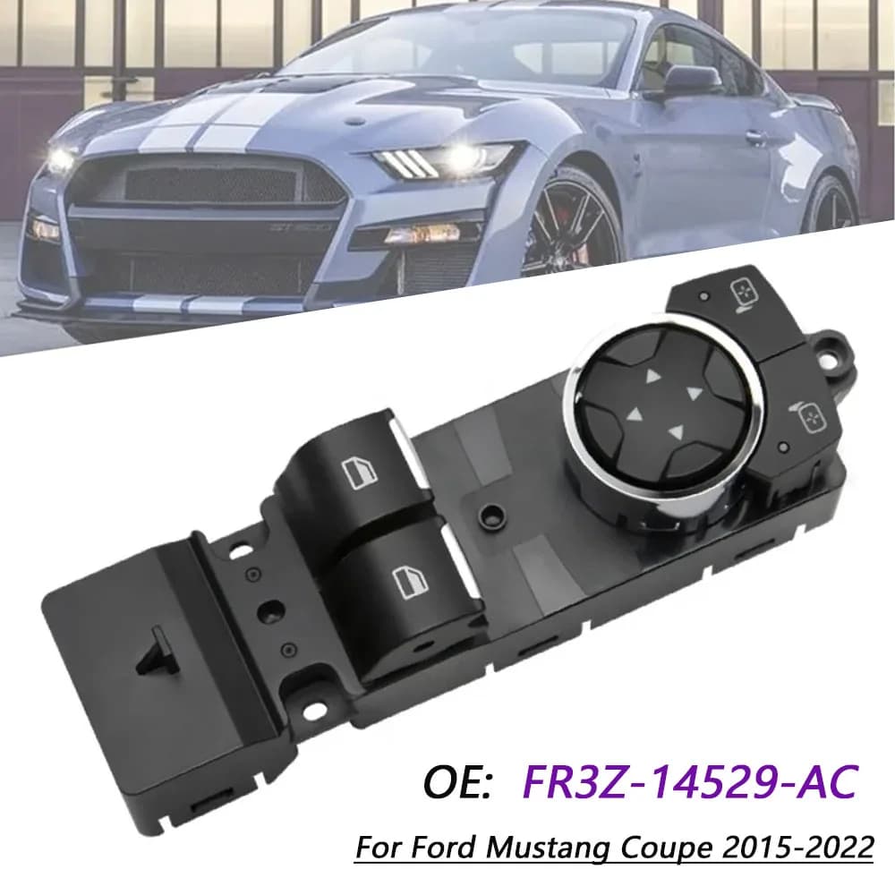 Porta lato conducente Finestra principale Interruttore Specchio Pulsante di controllo per Ford Mustang Coupe 2015-2022 FR3Z-14529-AC FR3Z14529AC
