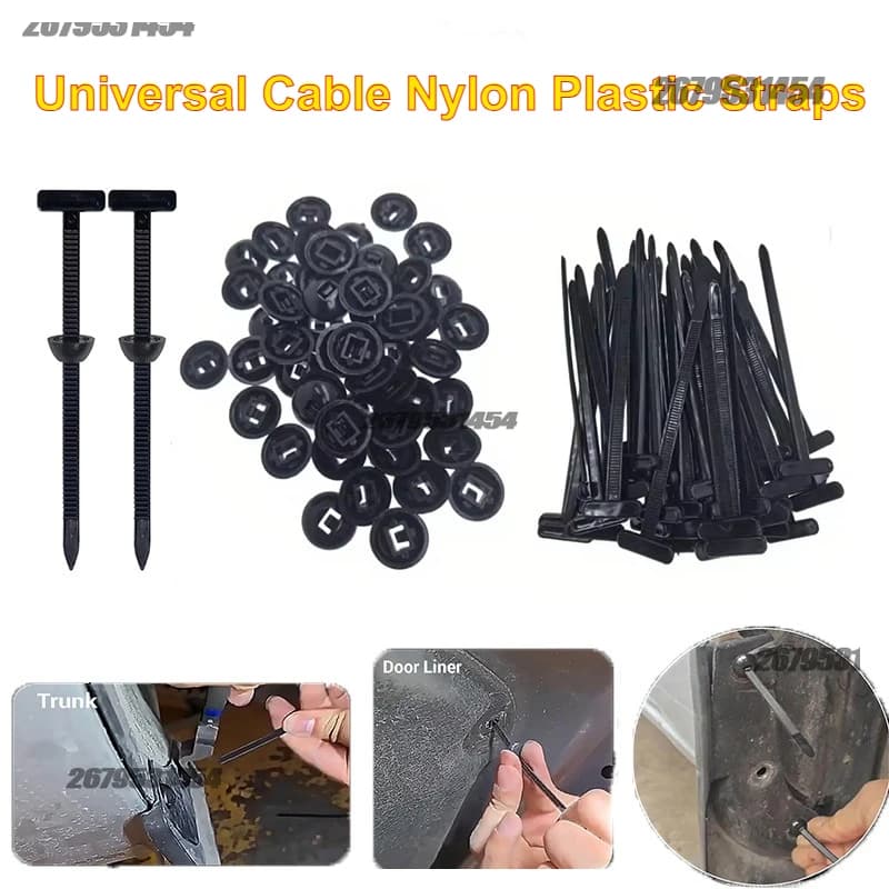 Fascette per cavi Cinghie in plastica Morsetti Multiuso Nylon Universale Fascette per cavi Fibbia autobloccante Fascette in nylon resistente Fermo