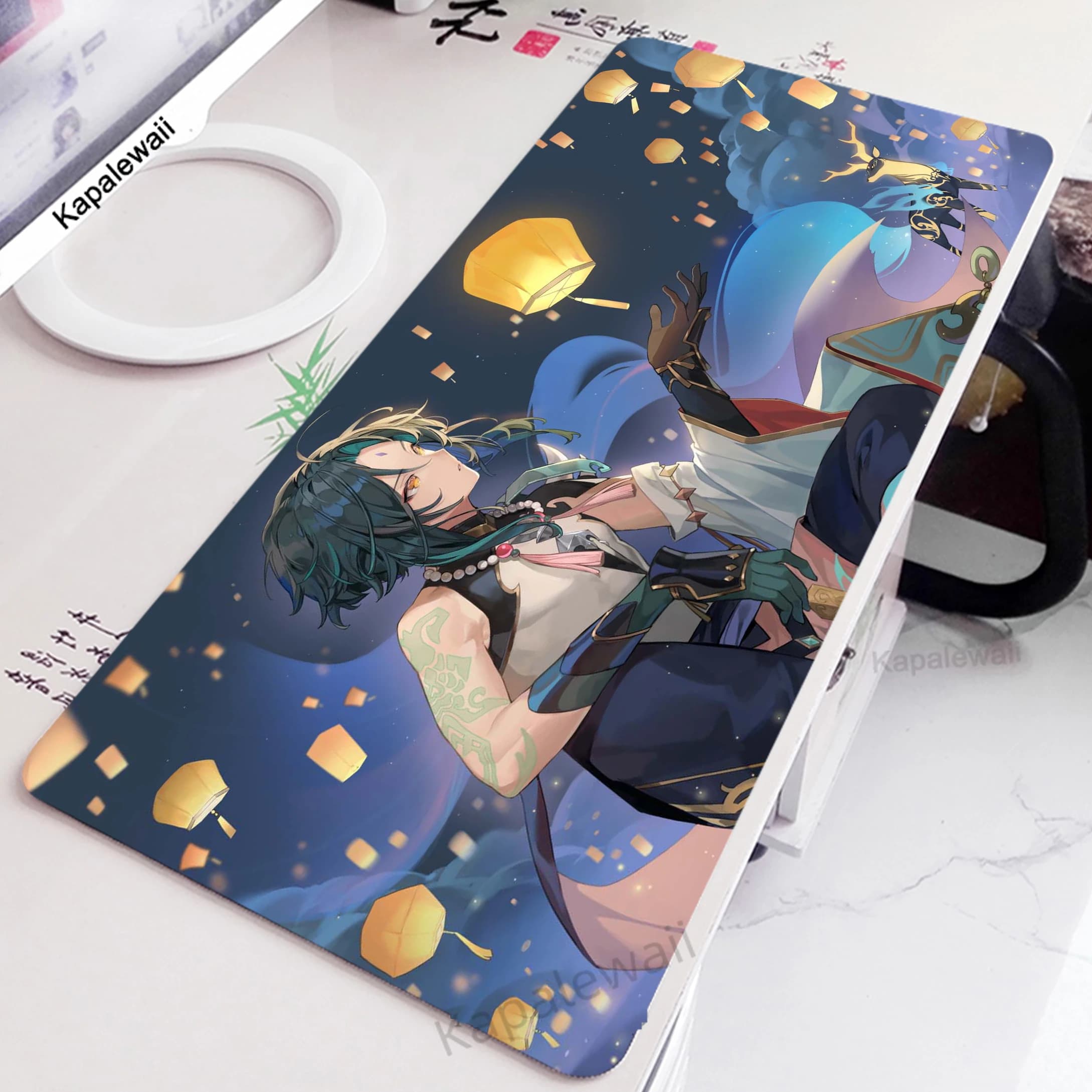 Genshin Mouse Pad XXL tappetino per Mouse tappetini per tastiera in gomma muslimah tappetino per Mouse Speed accessori per la configurazione del gioco tappetino per Mouse 900x400mm